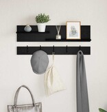 VidaXL Wandgemonteerde kapstok met plank Zwart eiken 90 x 15 x 36 cm