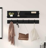 VidaXL Wandgemonteerde kapstok met plank Zwart eiken 90 x 15 x 36 cm