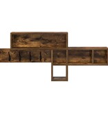 VidaXL Wandgemonteerde kapstok Gerookt eiken 100 x 12 x 43.5 cm