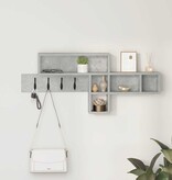 VidaXL Wandgemonteerde kapstok met plank Betongrijs 100 x 12 x 43.5 cm