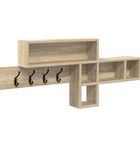 VidaXL Wandgemonteerde kapstok Sonoma eiken 100 x 12 x 43.5 cm