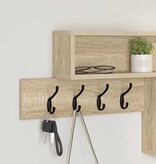 VidaXL Wandgemonteerde kapstok Sonoma eiken 100 x 12 x 43.5 cm