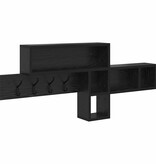 VidaXL Wandgemonteerde kapstok Zwart eiken 100 x 12 x 43.5 cm