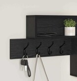 VidaXL Wandgemonteerde kapstok Zwart eiken 100 x 12 x 43.5 cm
