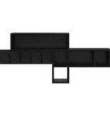 VidaXL Wandgemonteerde kapstok Zwart eiken 100 x 12 x 43.5 cm
