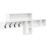 VidaXL Wandgemonteerde kapstok Wit 100 x 12 x 43.5 cm Bewerkt hout