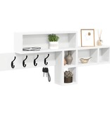 VidaXL Wandgemonteerde kapstok Wit 100 x 12 x 43.5 cm Bewerkt hout