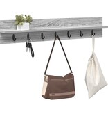 VidaXL Wandgemonteerde kapstok Grijs sonoma 100 x 10.5 x 18 cm
