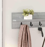 VidaXL Wandgemonteerde kapstok Grijs sonoma 100 x 10.5 x 18 cm
