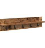 VidaXL Wandgemonteerde kapstok Oud hout 80 x 10.5 x 18 cm Bewerkt hout