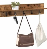VidaXL Wandgemonteerde kapstok Oud hout 80 x 10.5 x 18 cm Bewerkt hout