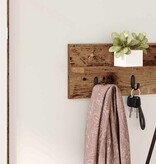 VidaXL Wandgemonteerde kapstok Oud hout 80 x 10.5 x 18 cm Bewerkt hout