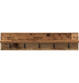 VidaXL Wandgemonteerde kapstok Oud hout 80 x 10.5 x 18 cm Bewerkt hout