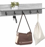VidaXL Wandgemonteerde kapstok Grijs sonoma 80 x 10.5 x 18 cm