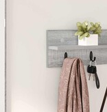 VidaXL Wandgemonteerde kapstok Grijs sonoma 80 x 10.5 x 18 cm
