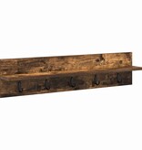 VidaXL Wandgemonteerde kapstok Gerookt eiken 80 x 10.5 x 18 cm