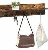 VidaXL Wandgemonteerde kapstok Gerookt eiken 80 x 10.5 x 18 cm