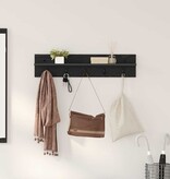 VidaXL Wandgemonteerde kapstok met plank Zwart eiken 80 x 10.5 x 18 cm