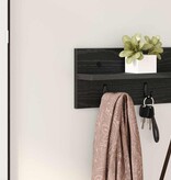 VidaXL Wandgemonteerde kapstok met plank Zwart eiken 80 x 10.5 x 18 cm