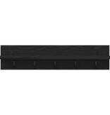 VidaXL Wandgemonteerde kapstok met plank Zwart eiken 80 x 10.5 x 18 cm