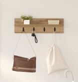 VidaXL Wandgemonteerde kapstok met plank artisanaal eikenkleurig
