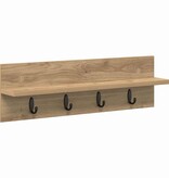 VidaXL Wandgemonteerde kapstok met plank artisanaal eikenkleurig