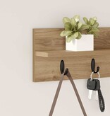 VidaXL Wandgemonteerde kapstok met plank artisanaal eikenkleurig