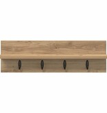 VidaXL Wandgemonteerde kapstok met plank artisanaal eikenkleurig