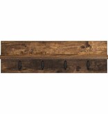 VidaXL Wandgemonteerde kapstok Gerookt eiken 60 x 10.5 x 18 cm