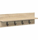 VidaXL Wandgemonteerde kapstok Sonoma eiken 60 x 10.5 x 18 cm