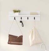 VidaXL Wandgemonteerde kapstok Wit 60 x 10.5 x 18 cm Bewerkt hout