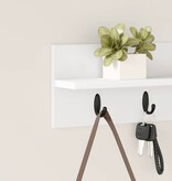 VidaXL Wandgemonteerde kapstok Wit 60 x 10.5 x 18 cm Bewerkt hout