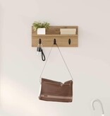 VidaXL Wandgemonteerde kapstok met plank artisanaal eikenkleurig