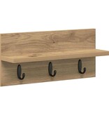 VidaXL Wandgemonteerde kapstok met plank artisanaal eikenkleurig