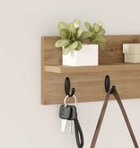 VidaXL Wandgemonteerde kapstok met plank artisanaal eikenkleurig