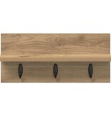 VidaXL Wandgemonteerde kapstok met plank artisanaal eikenkleurig