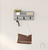 VidaXL Wandgemonteerde kapstok Grijs sonoma 40 x 10.5 x 18 cm