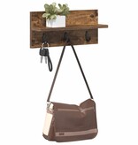 VidaXL Wandgemonteerde kapstok Gerookt eiken 40 x 10.5 x 18 cm