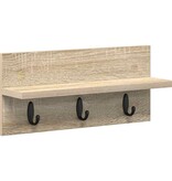 VidaXL Wandgemonteerde kapstok Sonoma eiken 40 x 10.5 x 18 cm