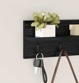 VidaXL Wandgemonteerde kapstok met plank Zwart eiken 40 x 10.5 x 18 cm