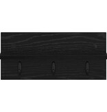 VidaXL Wandgemonteerde kapstok met plank Zwart eiken 40 x 10.5 x 18 cm