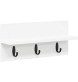 VidaXL Wandgemonteerde kapstok Wit 40 x 10.5 x 18 cm Bewerkt hout
