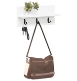 VidaXL Wandgemonteerde kapstok Wit 40 x 10.5 x 18 cm Bewerkt hout