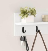 VidaXL Wandgemonteerde kapstok Wit 40 x 10.5 x 18 cm Bewerkt hout