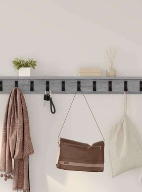 VidaXL Wandgemonteerde kapstok Grijs sonoma 100 x 10.5 x 10.5 cm