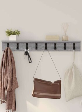 VidaXL Wandgemonteerde kapstok Grijs sonoma 80 x 10.5 x 10.5 cm