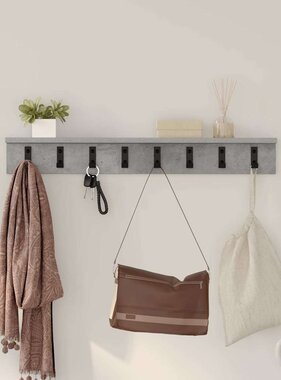 VidaXL Wandgemonteerde kapstok Betongrijs 80 x 10.5 x 10.5 cm