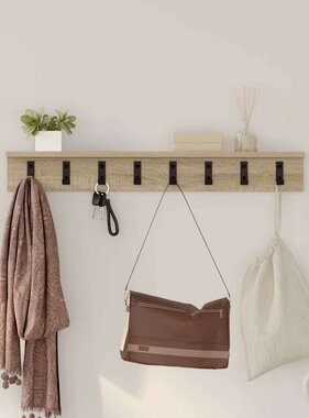 VidaXL Wandgemonteerde kapstok Sonoma eiken 80 x 10.5 x 10.5 cm