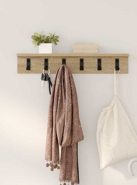 VidaXL Wandgemonteerde kapstok Sonoma eiken 60 x 10.5 x 10.5 cm