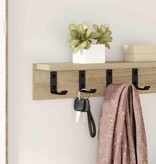 VidaXL Wandgemonteerde kapstok Sonoma eiken 60 x 10.5 x 10.5 cm
